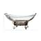 Brown Glass and Metal Traditional Serving Bowl, 10" x 23" x 14"